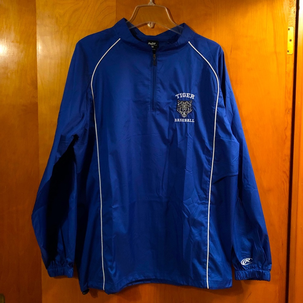*NWT* Rawlings Royal Blue ‘Tiger Baseball’ Windbreaker Size M